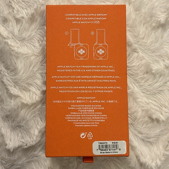 NEW $125 Tory Burch Braided Leather 20mm Apple Watch® Watchband - Picture 5 of 11